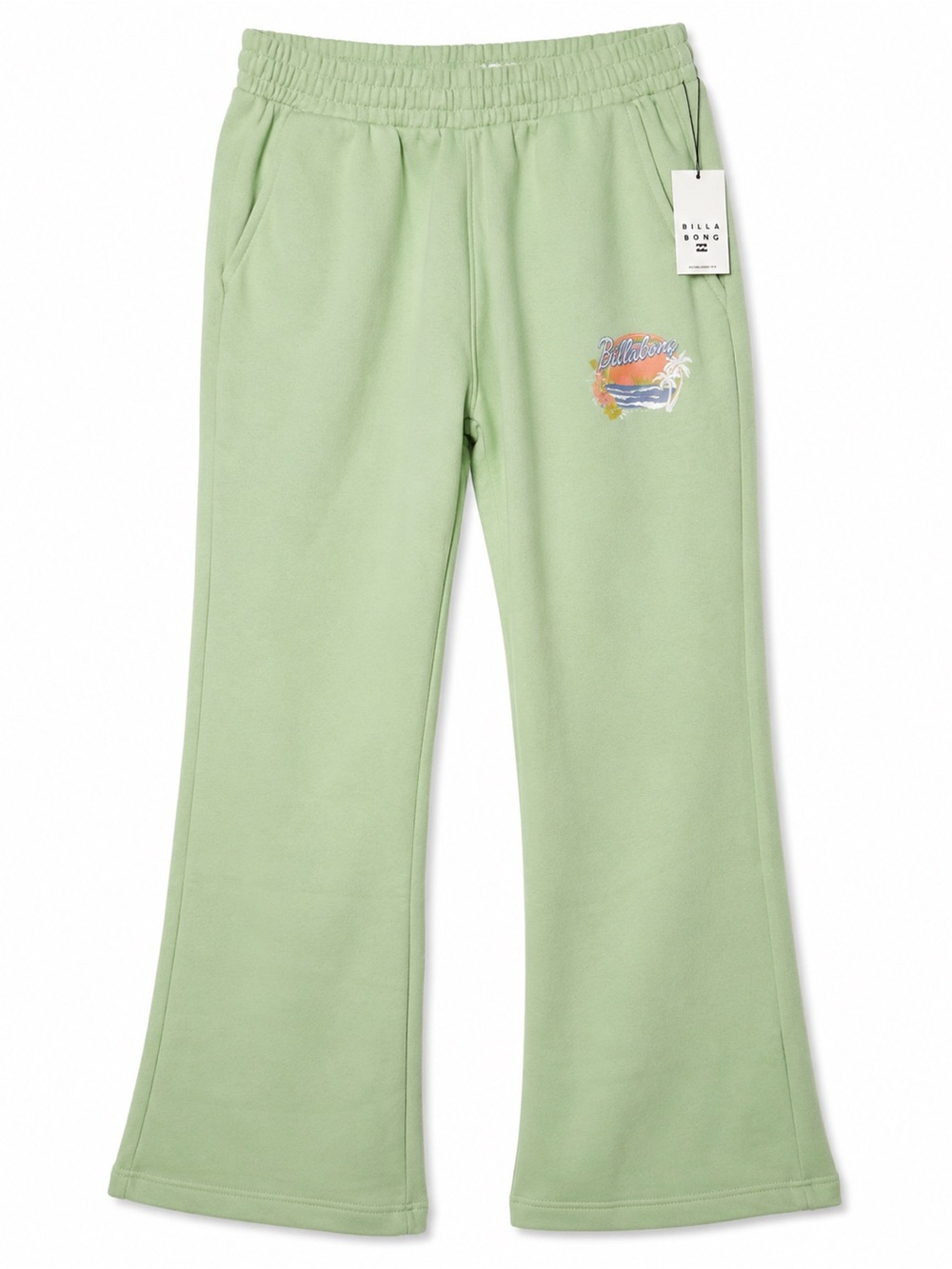 NWT Billabong Wave Runner Flare Pants Mint Green M